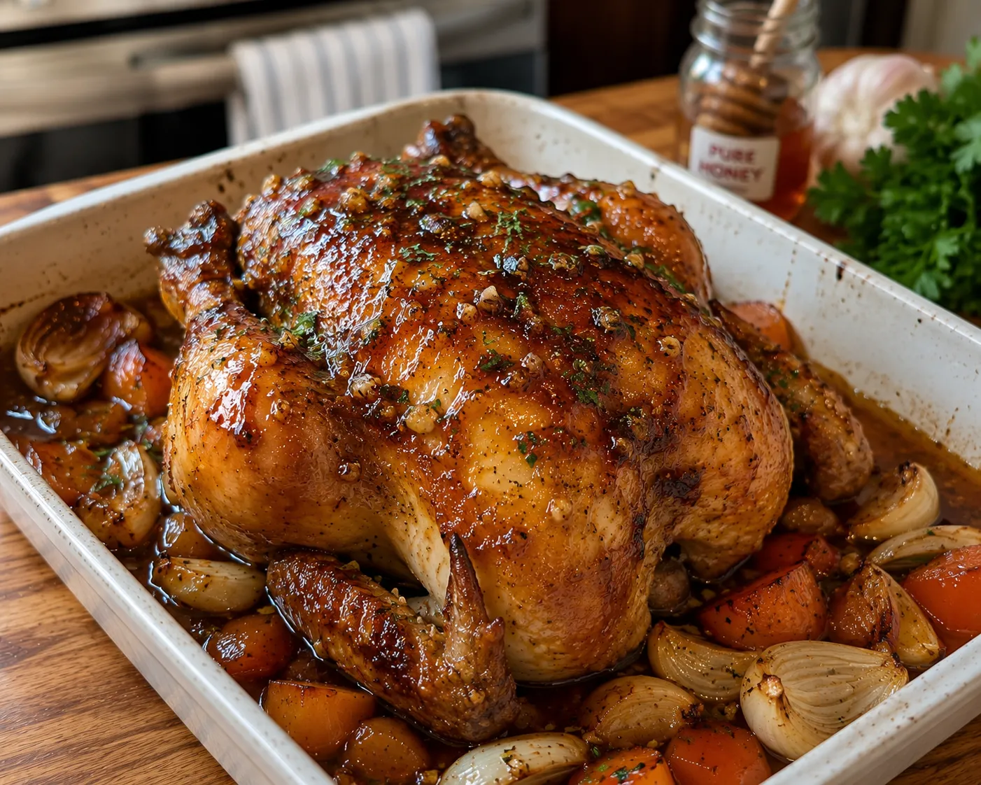 Honey Garlic Roast Chicken