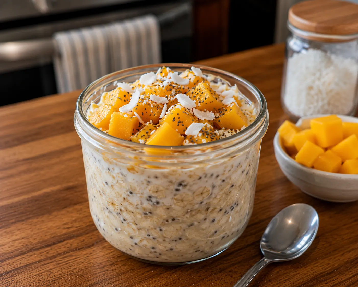 Overnight Mango Coconut Oats